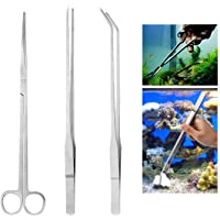 Czemo Aquarium Aquascaping Kit de Acero Inoxidable Acuario Tanque Planta Acuática Herramientas Conjuntos
